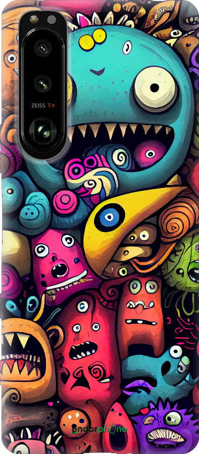 Силиконовый чехол Cмешные монстры для Sony Xperia 5 III - 5549u-2580 изображение 