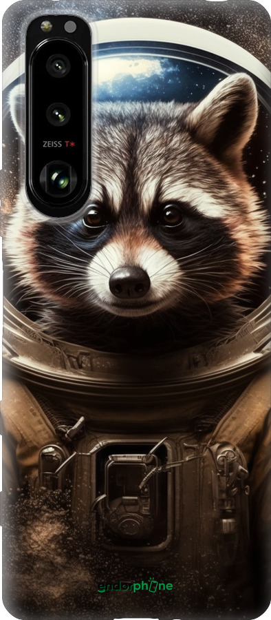 Силіконовий чехол Єнот-австронавт для Sony Xperia 5 III - 5581u-2580 изображение 