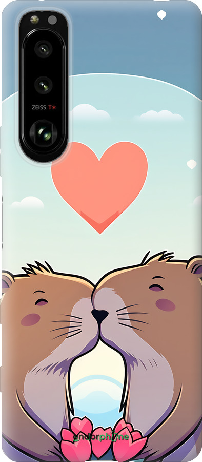 Силіконовий чехол Капібара кохання для Sony Xperia 5 III - 6027u-2580 изображение 