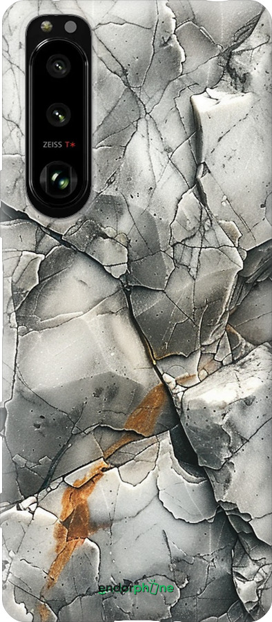 Силиконовый чехол Серый мрамор для Sony Xperia 5 III - 6041u-2580 изображение 