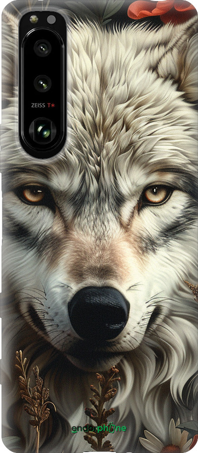 Силиконовый чехол Волчий взгляд для Sony Xperia 5 III - 6066u-2580 изображение 