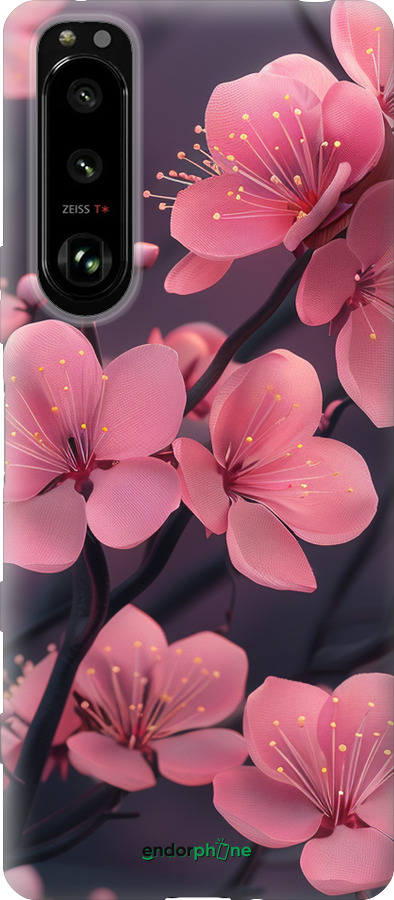 Силиконовый чехол Пурпурная сакура для Sony Xperia 5 III - 6075u-2580 изображение 