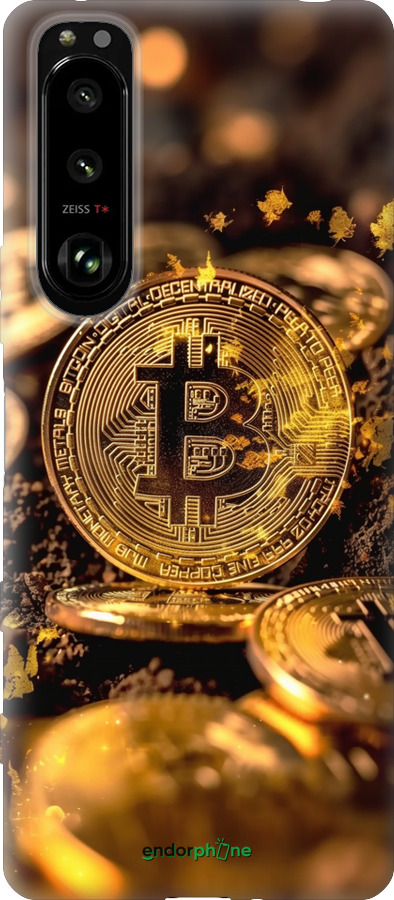 Силіконовий чехол Золота лихоманка біткойна для Sony Xperia 5 III - 6089u-2580 изображение 