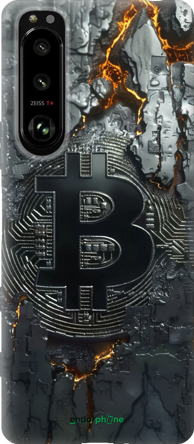 Силиконовый чехол Раскаленный биткойн для Sony Xperia 5 III - 6091u-2580 изображение 