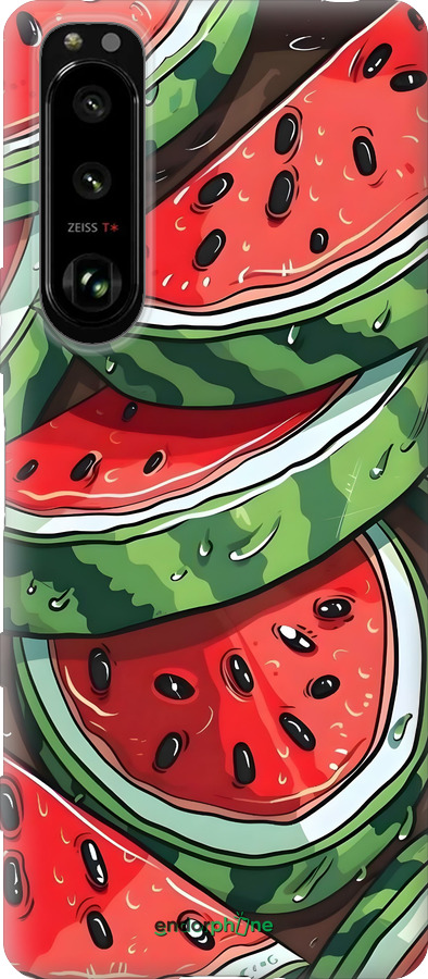 Силиконовый чехол Арбуз для Sony Xperia 5 III - 6315u-2580 изображение 