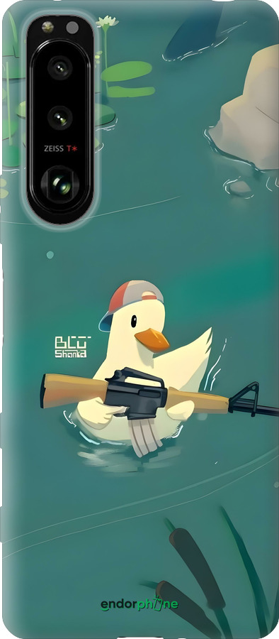 Силиконовый чехол Уточка с автоматом для Sony Xperia 5 III - 6356u-2580 изображение 