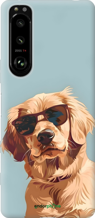 Силиконовый чехол Пес в очках для Sony Xperia 5 III - 6381u-2580 изображение 