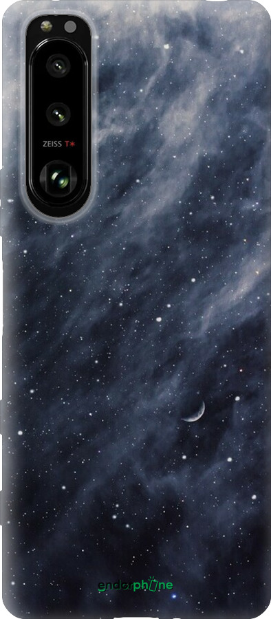 Силіконовий чехол Сині хмари, Синій місяць для Sony Xperia 5 III - 6398u-2580 изображение 