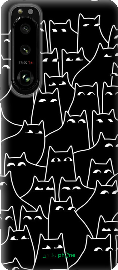Силиконовый чехол С изображением кошек для Sony Xperia 5 III - 6470u-2580 изображение 