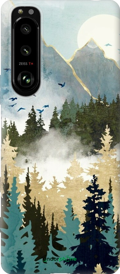 Силиконовый чехол С изображением лесного пейзажа для Sony Xperia 5 III - 6548u-2580 изображение 