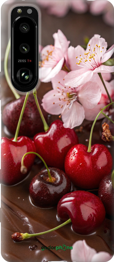 Силиконовый чехол Вишня в шоколаде для Sony Xperia 5 III - 6698u-2580 изображение 