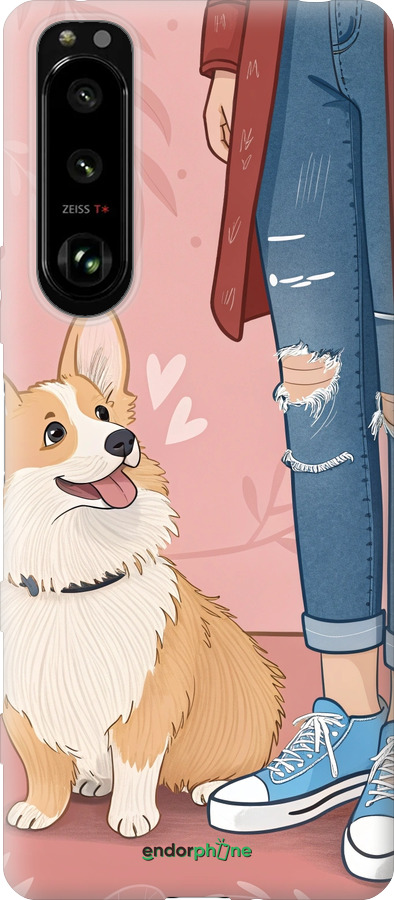 Силиконовый чехол Корги 3 для Sony Xperia 5 III - 6707u-2580 изображение 