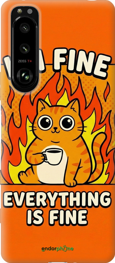 Силіконовий чехол Funny Cat для Sony Xperia 5 III - 6786u-2580 изображение 