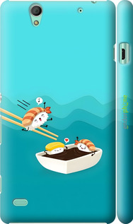 3D пластиковий глянцевий чехол Суші для Sony Xperia C4 E5333 - 6354c-295 изображение 