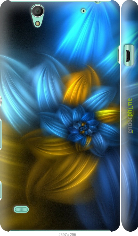 

3D пластиковий матовий чохол "Візерунок 46" для Sony Xperia C4 E5333, Синій