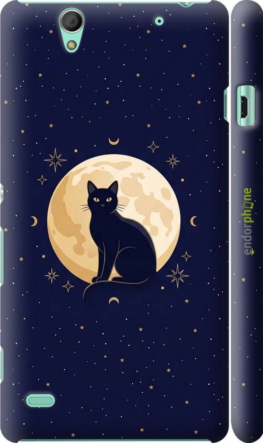 3D пластиковий глянцевий чехол Cute Cat Celestial/Witchy для Sony Xperia C4 E5333 - 6787c-295 изображение 