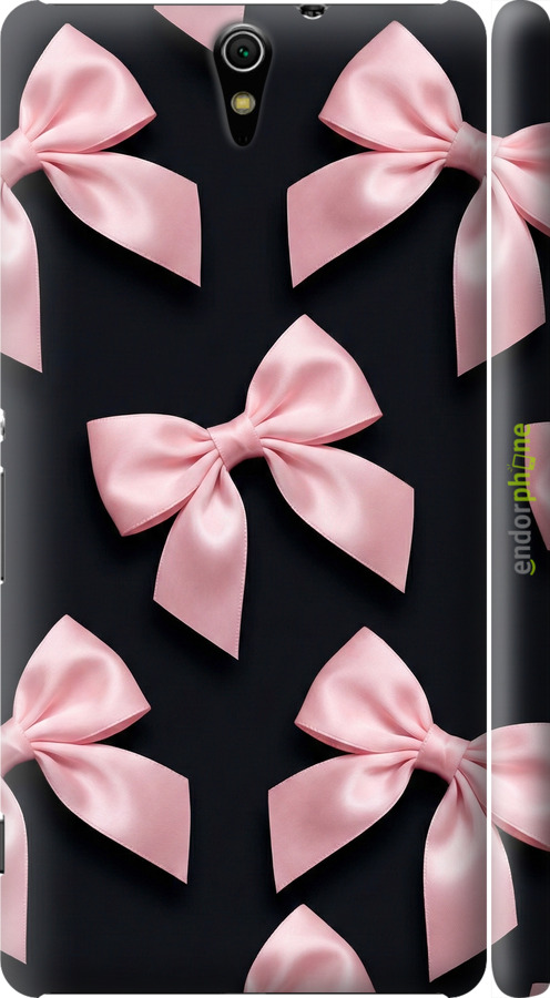 3D пластиковый глянцевый чехол Coquette Ribbons Dark Coquette для Sony Xperia C5 Ultra Dual E5533 - 6767c-506 изображение 