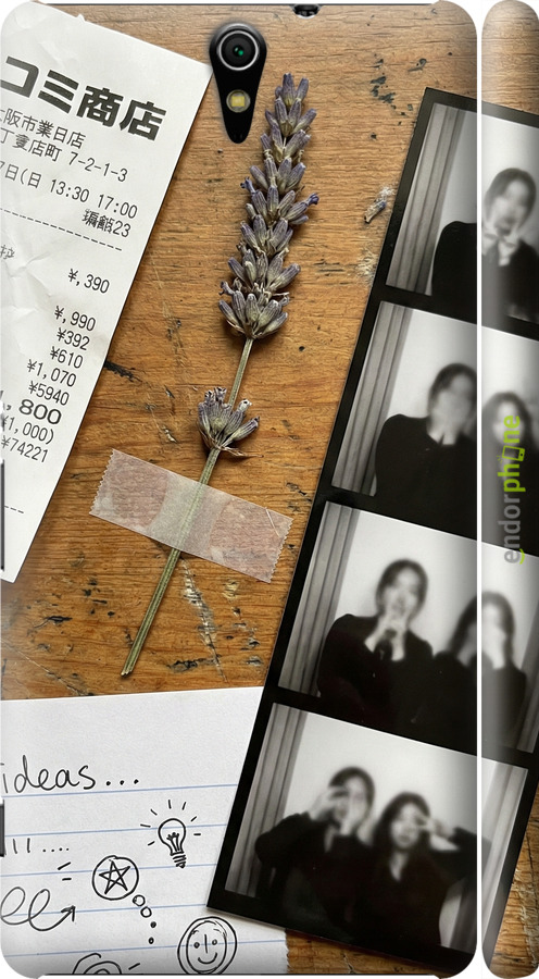 3D пластиковый матовый чехол Aesthetic Scrapbook Collage для Sony Xperia C5 Ultra Dual E5533 - 6773m-506 изображение 