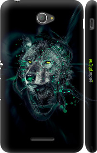 3D пластиковый глянцевый чехол Wolf для Sony Xperia E4 Dual E2115 - 6610c-87 изображение 