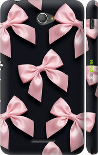 3D пластиковый глянцевый чехол Coquette Ribbons Dark Coquette для Sony Xperia E4 Dual E2115 - 6767c-87 изображение 