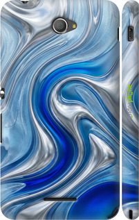 3D пластиковый глянцевый чехол 'Liquid Chrome' для Sony Xperia E4 Dual E2115 изображение 5