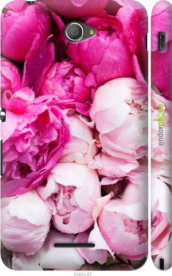 

Custodia in Plastica 3D opaca Peonie rosa" for Sony Xperia E4 Dual E2115"