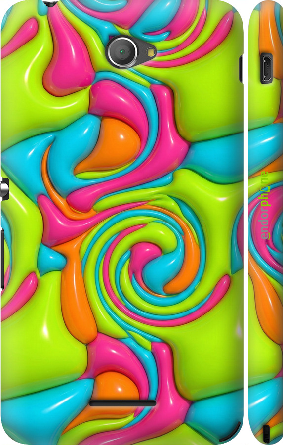 3D пластиковий матовий чехол Y2K Jelly Dream для Sony Xperia E4 Dual E2115 - 6780m-87 изображение 