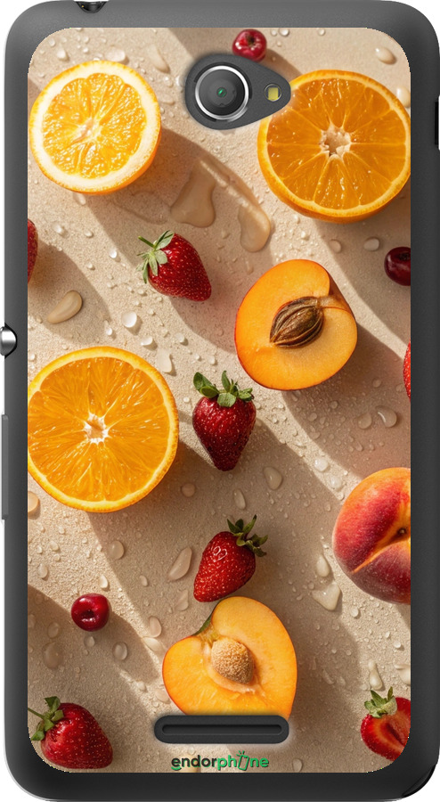 Силіконовий чехол Фрукти 3 для Sony Xperia E4 Dual E2115 - 6703u-87 изображение 