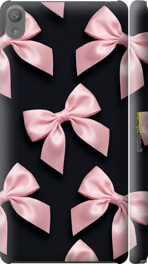 3D пластиковый глянцевый чехол Coquette Ribbons Dark Coquette для Sony Xperia E5 F3311 - 6767c-458 изображение 