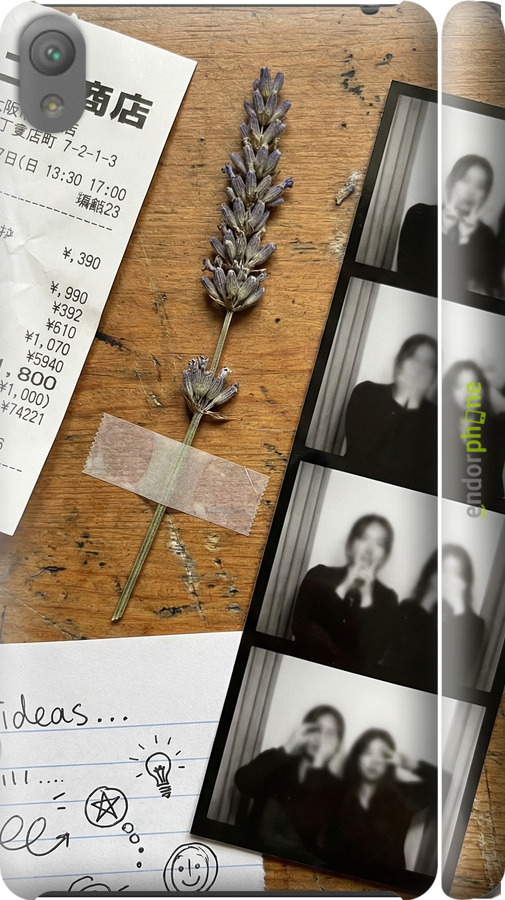 3D пластиковый глянцевый чехол Aesthetic Scrapbook Collage для Sony Xperia E5 F3311 - 6773c-458 изображение 