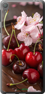 Силіконовий чехол Вишня у шоколаді для Sony Xperia E5 F3311 - 6698u-458 изображение 