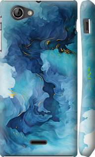 3D пластиковый глянцевый чехол Акварель для Sony Xperia J ST26i - 6320c-779 изображение 