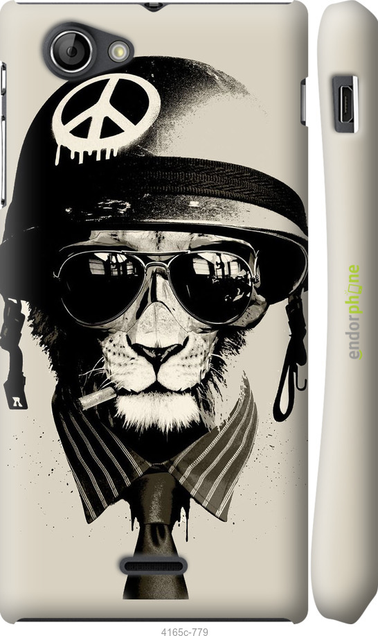 3D пластиковий глянцевий чехол tattoo soldier для Sony Xperia J ST26i - 4165c-779 изображение 