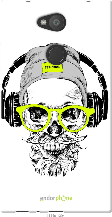 Силіконовий чехол Череп в окулярах і навушниках для Sony Xperia L2 H4311 - 4144u-1394 изображение 