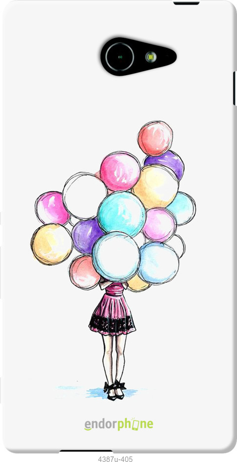 Силиконовый чехол Шарики для Sony Xperia M2 Aqua D2403 - 4387u-405 изображение 