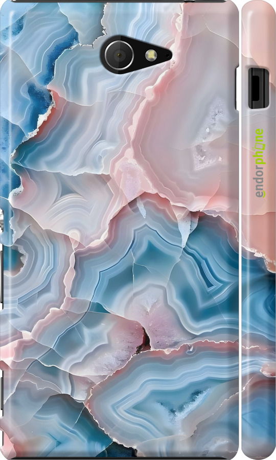 3D пластиковий глянцевий чехол Мрамор для Sony Xperia M2 dual D2302 - 6306c-61 изображение 
