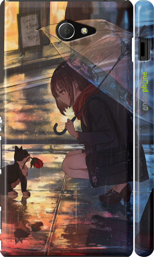 3D пластиковый глянцевый чехол Anime для Sony Xperia M2 dual D2302 - 6609c-61 изображение 