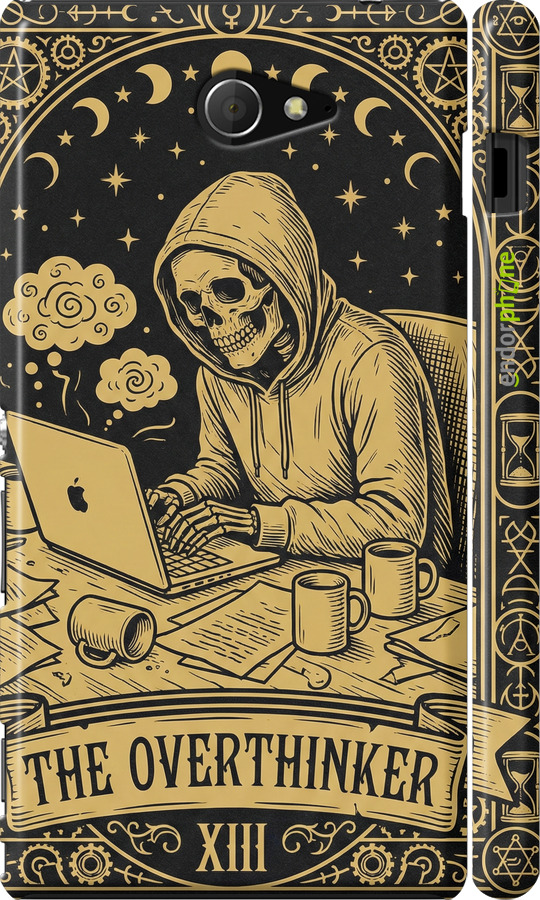 3D пластиковий глянцевий чехол The Overthinker для Sony Xperia M2 D2305 - 6774c-60 изображение 