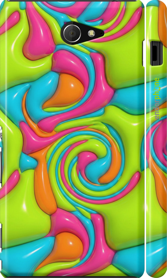 3D пластиковый глянцевый чехол Y2K Jelly Dream для Sony Xperia M2 dual D2302 - 6780c-61 изображение 