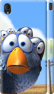 3D пластиковий матовий чехол Angry Birds для Sony Xperia M4 Aqua E2312 - 6008m-162 изображение 