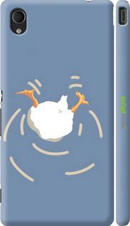 3D пластиковий матовий чехол Гусь ныряет для Sony Xperia M4 Aqua E2312 - 6275m-162 изображение 