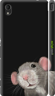 3D пластиковий матовий чехол The Peeking Rat для Sony Xperia M4 Aqua E2312 - 6442m-162 изображение 
