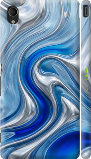 3D пластиковый матовый чехол Liquid Chrome для Sony Xperia M4 Aqua E2312 - 6781m-162 изображение 