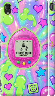 3D пластиковый матовый чехол 'Y2K Aesthetic Retro Pet: Годуй мене кавою' для Sony Xperia M4 Aqua E2312 изображение 3