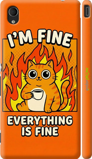 3D пластиковый матовый чехол 'Funny Cat' для Sony Xperia M4 Aqua E2312 изображение 5