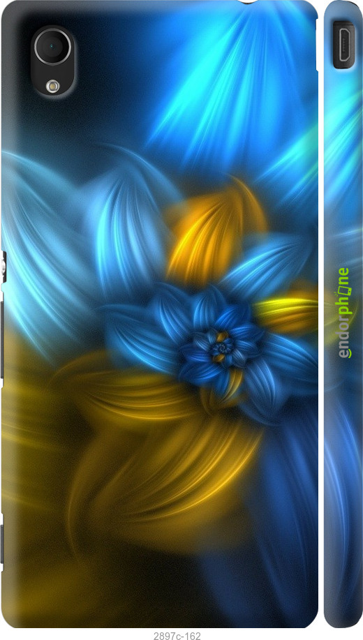 

3D пластиковий матовий чохол "Візерунок 46" для Sony Xperia M4 Aqua E2312, Синій