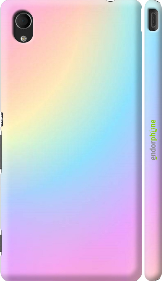 

3D пластиковий матовий чохол "Веселка 2" для Sony Xperia M4 Aqua E2312, Рожевий