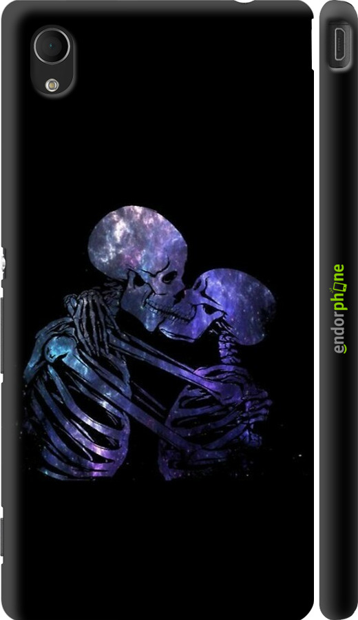 3D пластиковий матовий чехол Із зображенням скелета для Sony Xperia M4 Aqua E2312 - 6537m-162 изображение 