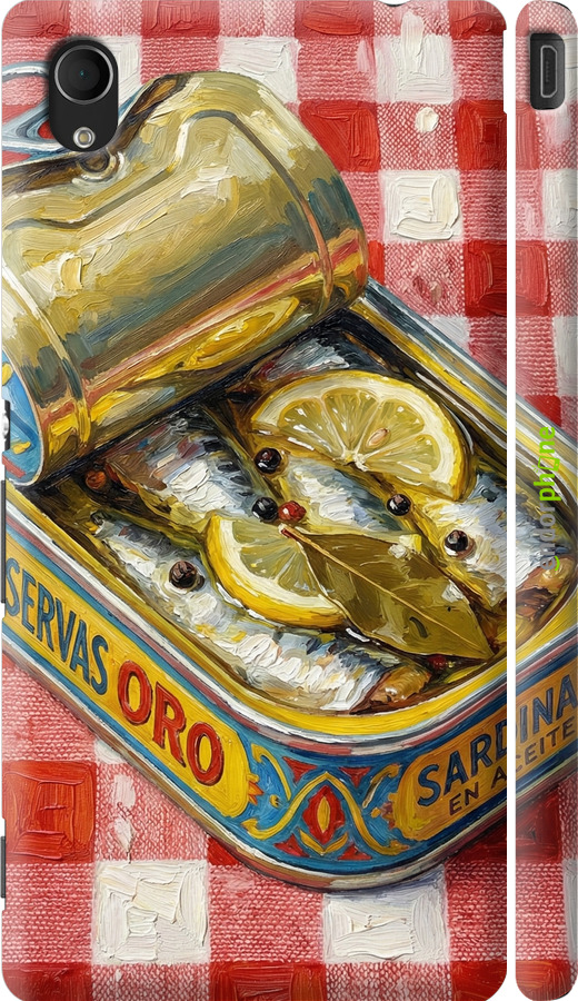 3D пластиковый матовый чехол Vintage Sardine Tin Phone для Sony Xperia M4 Aqua E2312 - 6772m-162 изображение 