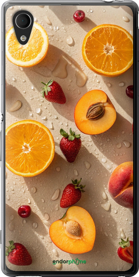 Силиконовый чехол Фрукты 3 для Sony Xperia M4 Aqua E2312 - 6703u-162 изображение 